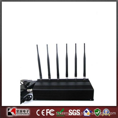 6 Antenna WiFi 2.4G & RF & Cell Phone Signal Jammer